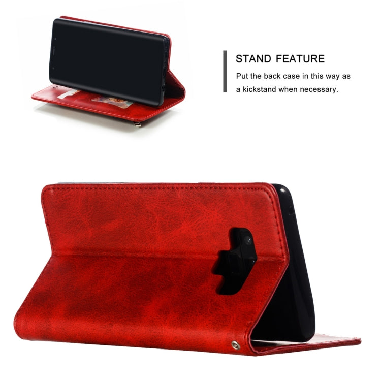 Calf Texture Zipper Magnetic Horizontal Flip Leather Case for Galaxy Note9, with Wallet & Holder & Card Slots