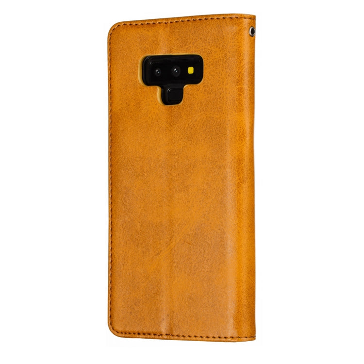 Calf Texture Zipper Magnetic Horizontal Flip Leather Case for Galaxy Note9, with Wallet & Holder & Card Slots