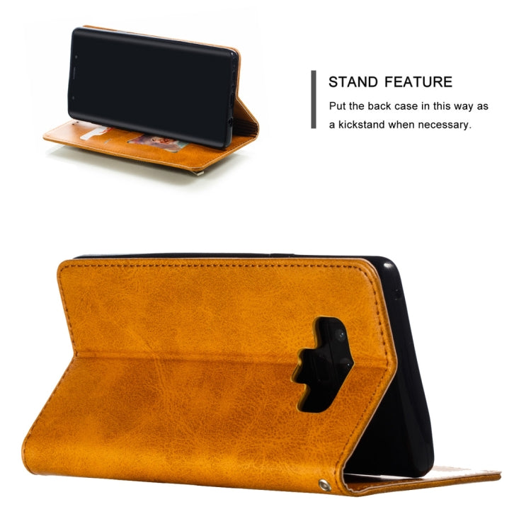 Calf Texture Zipper Magnetic Horizontal Flip Leather Case for Galaxy Note9, with Wallet & Holder & Card Slots