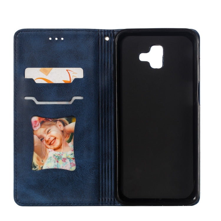 Calf Texture Zipper Magnetic Horizontal Flip Leather Case for Galaxy J6+ (2018), with Wallet & Holder & Card Slots