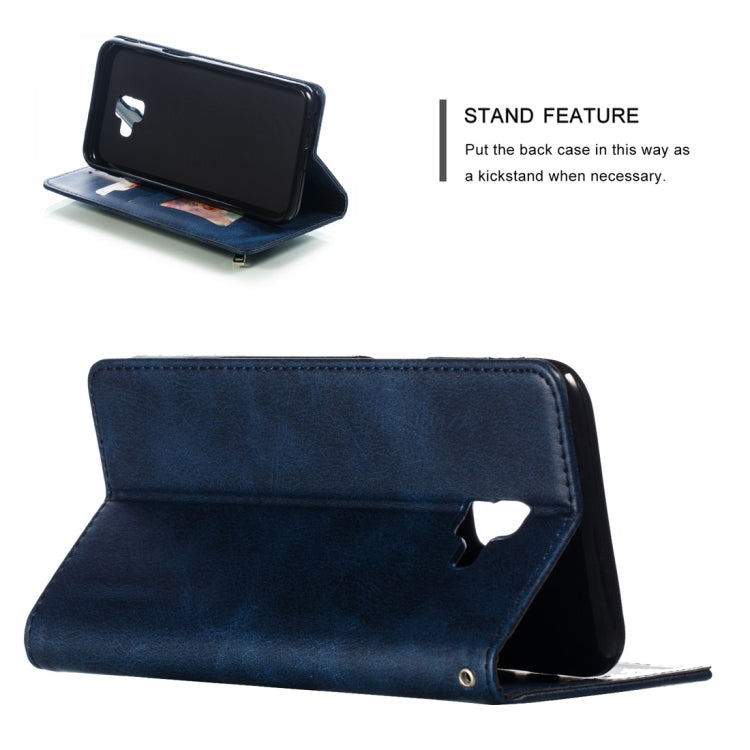 Calf Texture Zipper Magnetic Horizontal Flip Leather Case for Galaxy J6+ (2018), with Wallet & Holder & Card Slots