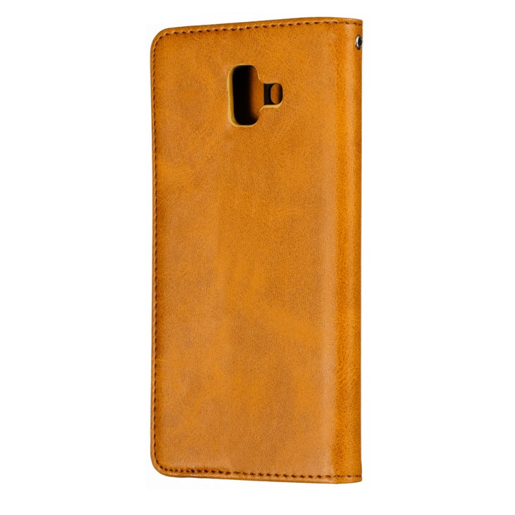 Calf Texture Zipper Magnetic Horizontal Flip Leather Case for Galaxy J6+ (2018), with Wallet & Holder & Card Slots