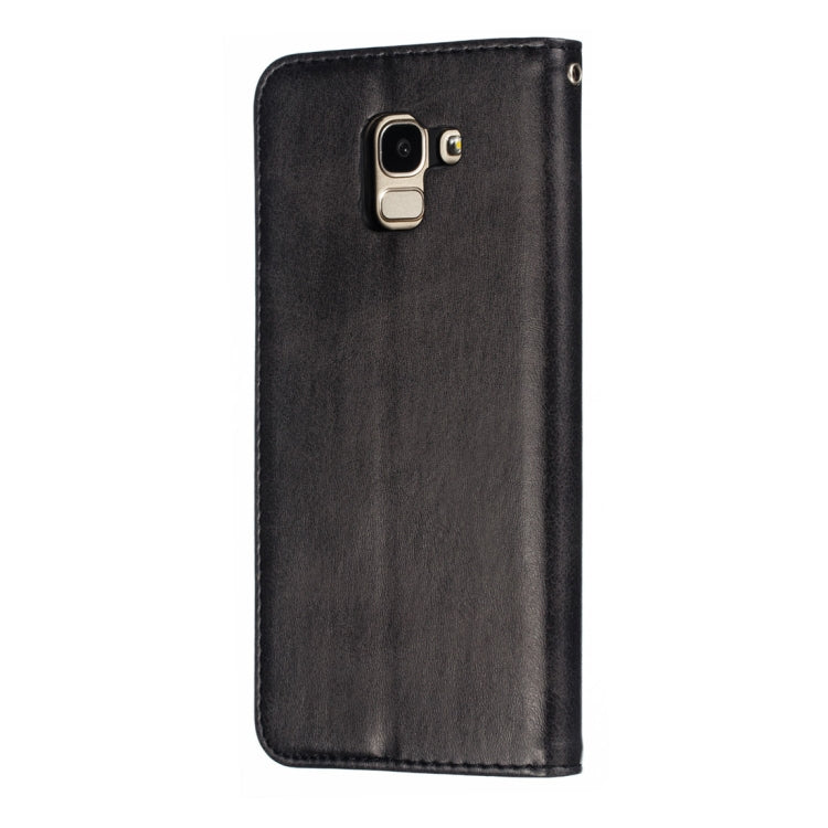 Calf Texture Zipper Magnetic Horizontal Flip Leather Case for Galaxy J6 (2018), with Wallet & Holder & Card Slots