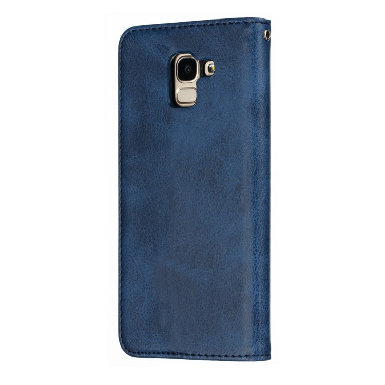 Calf Texture Zipper Magnetic Horizontal Flip Leather Case for Galaxy J6 (2018), with Wallet & Holder & Card Slots