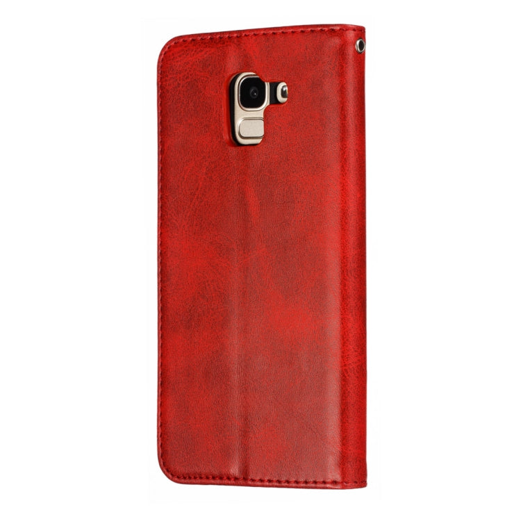 Calf Texture Zipper Magnetic Horizontal Flip Leather Case for Galaxy J6 (2018), with Wallet & Holder & Card Slots
