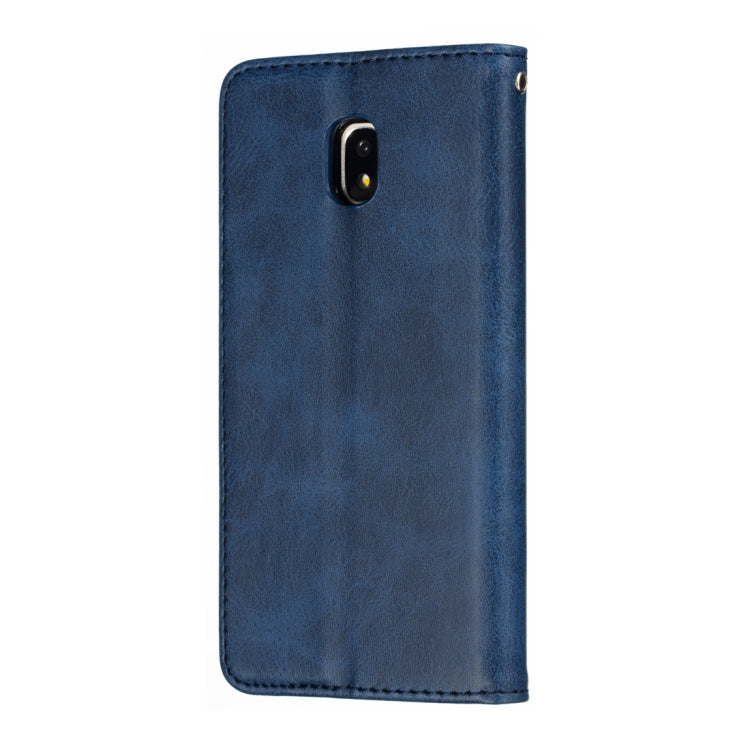 Calf Texture Zipper Magnetic Horizontal Flip Leather Case for Galaxy J330 (J3 2017), with Wallet & Holder & Card Slots