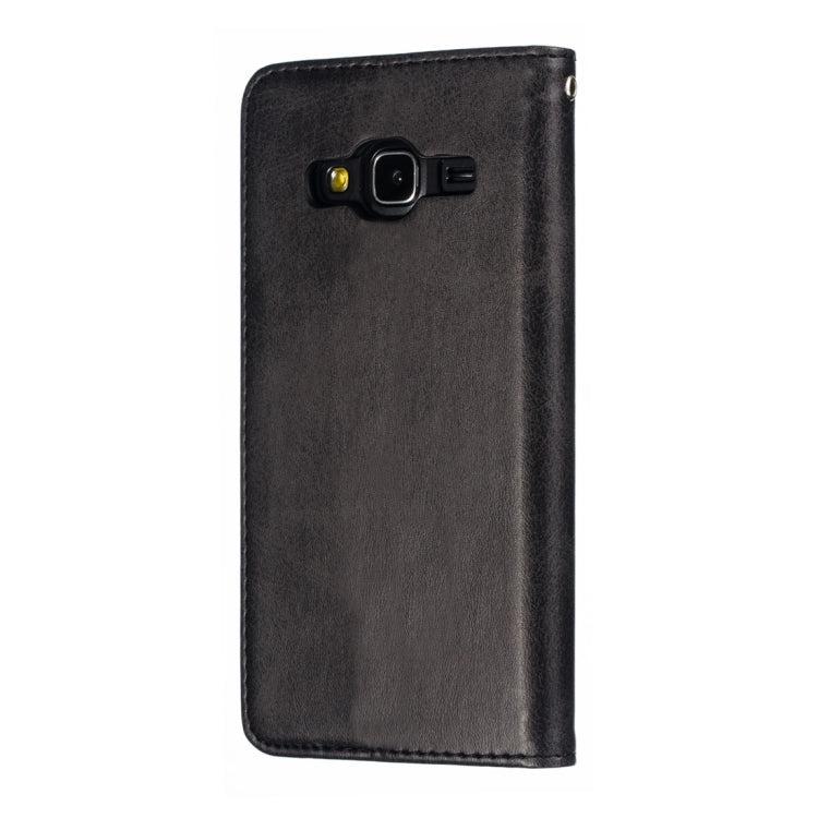 Calf Texture Zipper Magnetic Horizontal Flip Leather Case for Galaxy J310 / J3, with Wallet & Holder & Card Slots