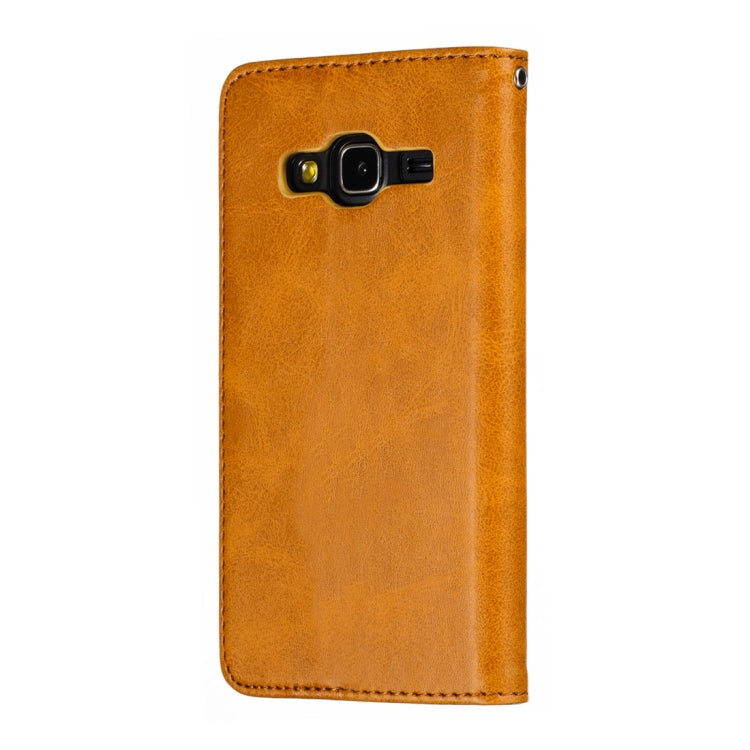 Calf Texture Zipper Magnetic Horizontal Flip Leather Case for Galaxy J310 / J3, with Wallet & Holder & Card Slots