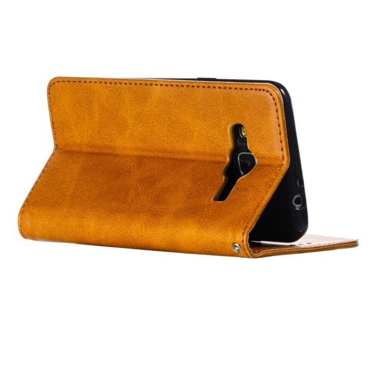 Calf Texture Zipper Magnetic Horizontal Flip Leather Case for Galaxy J310 / J3, with Wallet & Holder & Card Slots