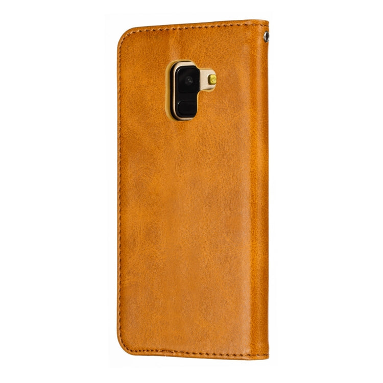 Calf Texture Zipper Magnetic Horizontal Flip Leather Case for Galaxy A8 (2018), with Wallet & Holder & Card Slots
