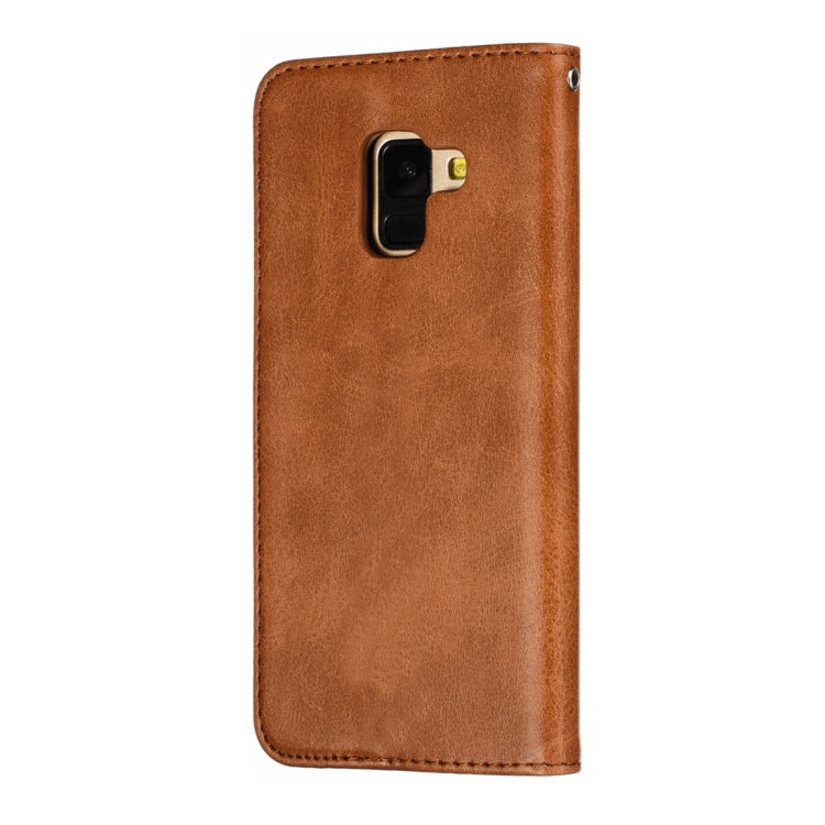 Calf Texture Zipper Magnetic Horizontal Flip Leather Case for Galaxy A8 (2018), with Wallet & Holder & Card Slots