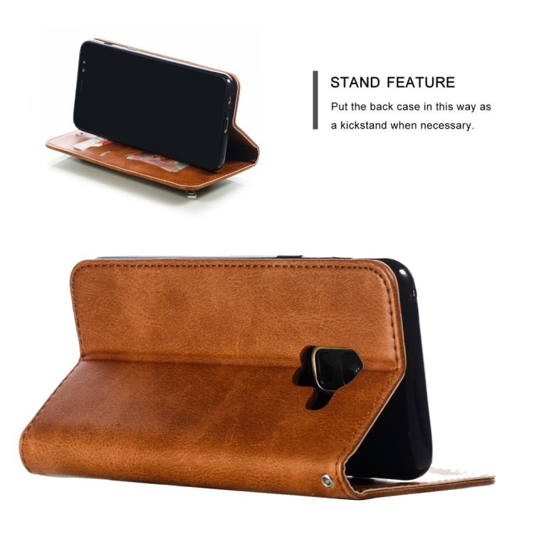 Calf Texture Zipper Magnetic Horizontal Flip Leather Case for Galaxy A8 (2018), with Wallet & Holder & Card Slots