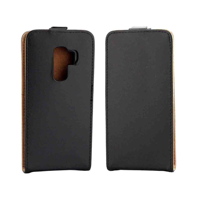 For Galaxy S9+ Vertical Flip Leather Protective Back Cover Case with Card Slot(Black)