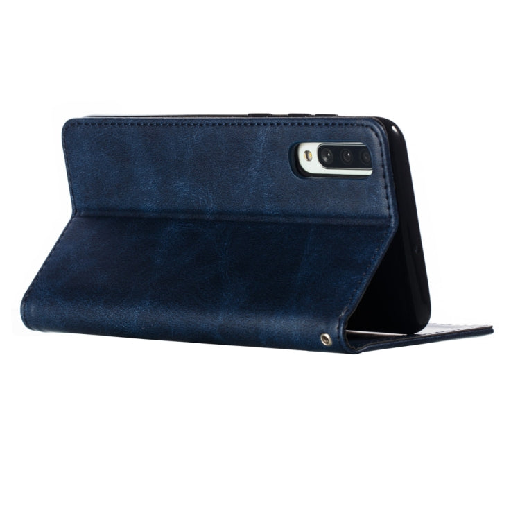 Calf Texture Zipper Magnetic Horizontal Flip Leather Case for Galaxy A70, with Wallet & Holder & Card Slots