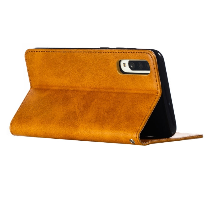 Calf Texture Zipper Magnetic Horizontal Flip Leather Case for Galaxy A70, with Wallet & Holder & Card Slots