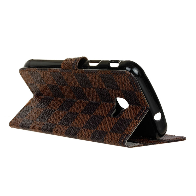 For Galaxy Xcover 4 / G390F Lattice Texture Horizontal Flip Leather Case with Holder & Card Slots & Wallet