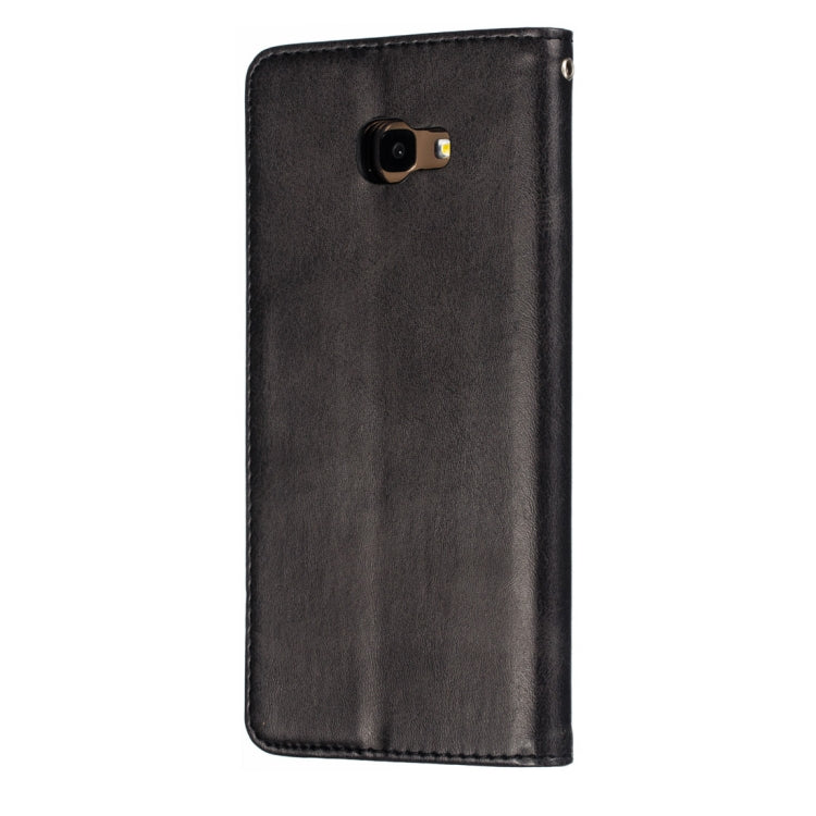 Calf Texture Zipper Magnetic Horizontal Flip Leather Case for Galaxy J4+, with Wallet & Holder & Card Slots