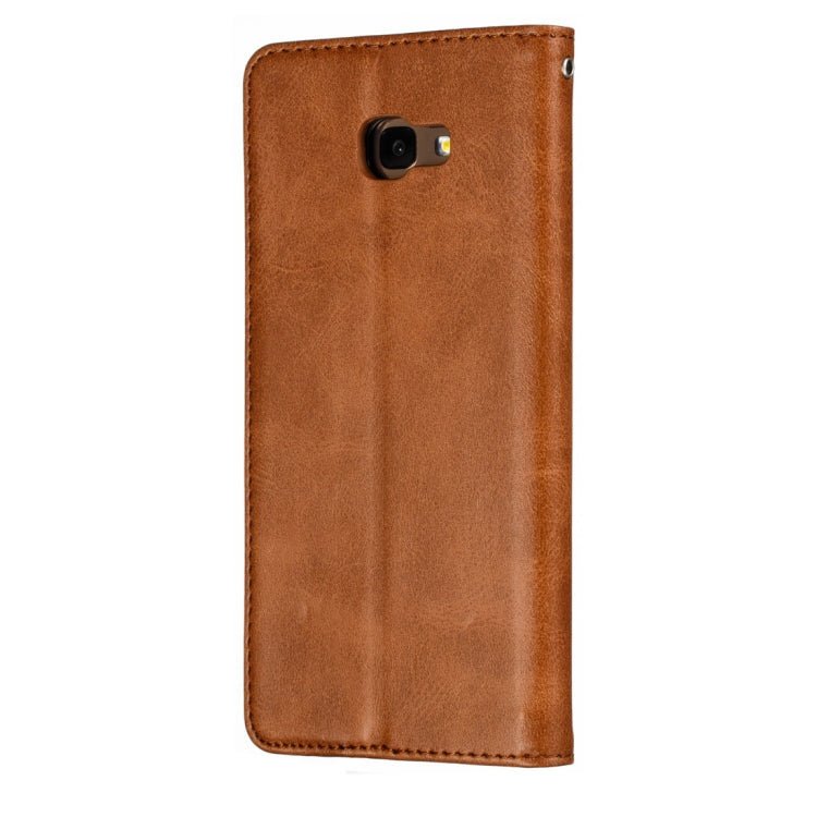 Calf Texture Zipper Magnetic Horizontal Flip Leather Case for Galaxy J4+, with Wallet & Holder & Card Slots