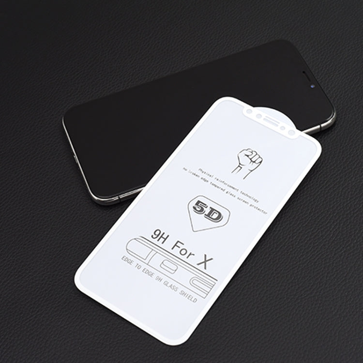 For Galaxy A30s 9H 5D Full Glue Full Screen Tempered Glass Film
