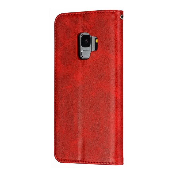 Calf Texture Zipper Magnetic Horizontal Flip Leather Case for Galaxy S9, with Wallet & Holder & Card Slots