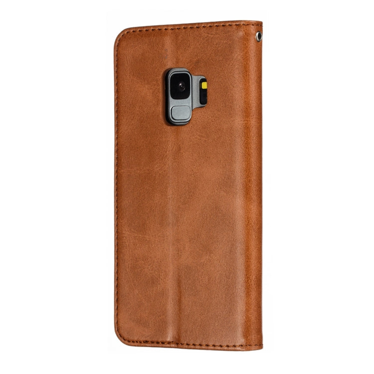 Calf Texture Zipper Magnetic Horizontal Flip Leather Case for Galaxy S9, with Wallet & Holder & Card Slots