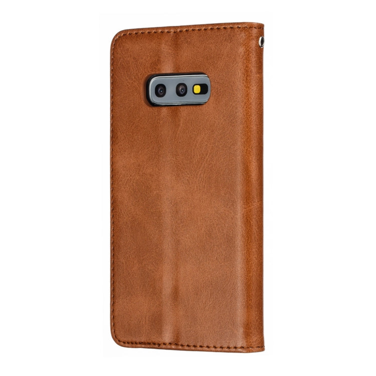 Calf Texture Zipper Magnetic Horizontal Flip Leather Case for Galaxy S10e, with Wallet & Holder & Card Slots
