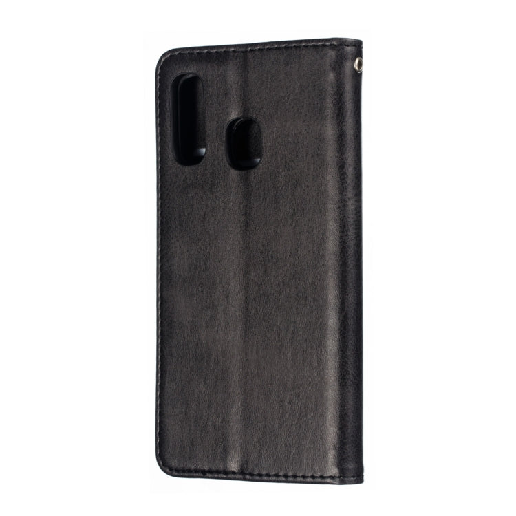 Calf Texture Zipper Magnetic Horizontal Flip Leather Case for Galaxy A40, with Wallet & Holder & Card Slots