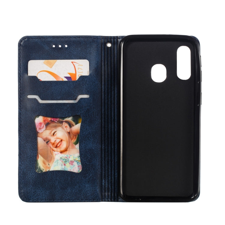 Calf Texture Zipper Magnetic Horizontal Flip Leather Case for Galaxy A40, with Wallet & Holder & Card Slots