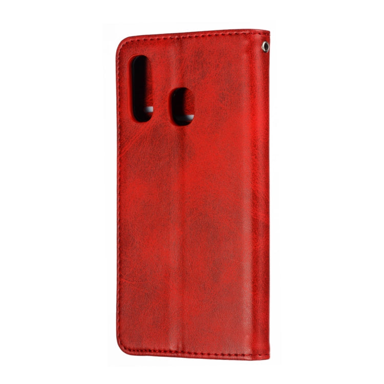 Calf Texture Zipper Magnetic Horizontal Flip Leather Case for Galaxy A40, with Wallet & Holder & Card Slots