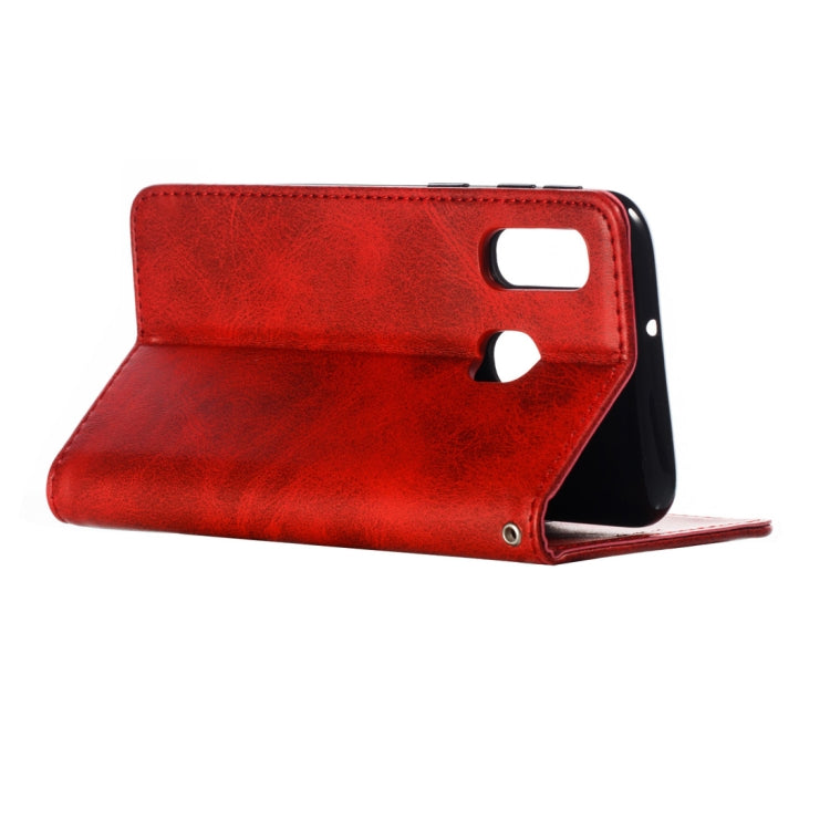 Calf Texture Zipper Magnetic Horizontal Flip Leather Case for Galaxy A40, with Wallet & Holder & Card Slots