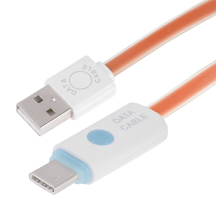 1m USB to USB-C / Type-C Noodle Jelly Data Sync Charging Cable