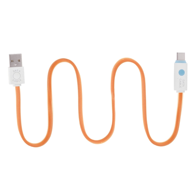 1m USB to USB-C / Type-C Noodle Jelly Data Sync Charging Cable