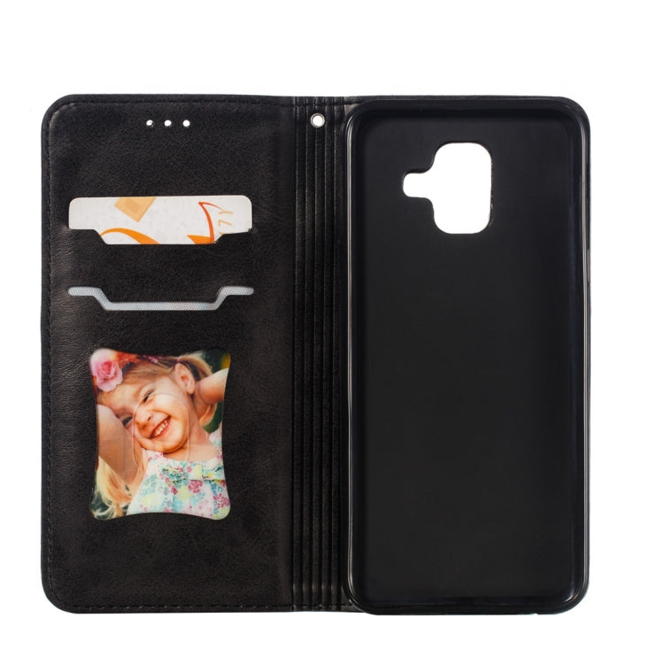 Calf Texture Zipper Magnetic Horizontal Flip Leather Case for Galaxy A6 (2018), with Wallet & Holder & Card Slots