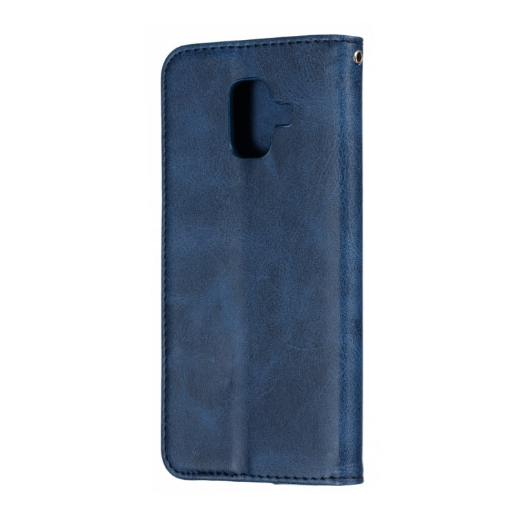 Calf Texture Zipper Magnetic Horizontal Flip Leather Case for Galaxy A6 (2018), with Wallet & Holder & Card Slots