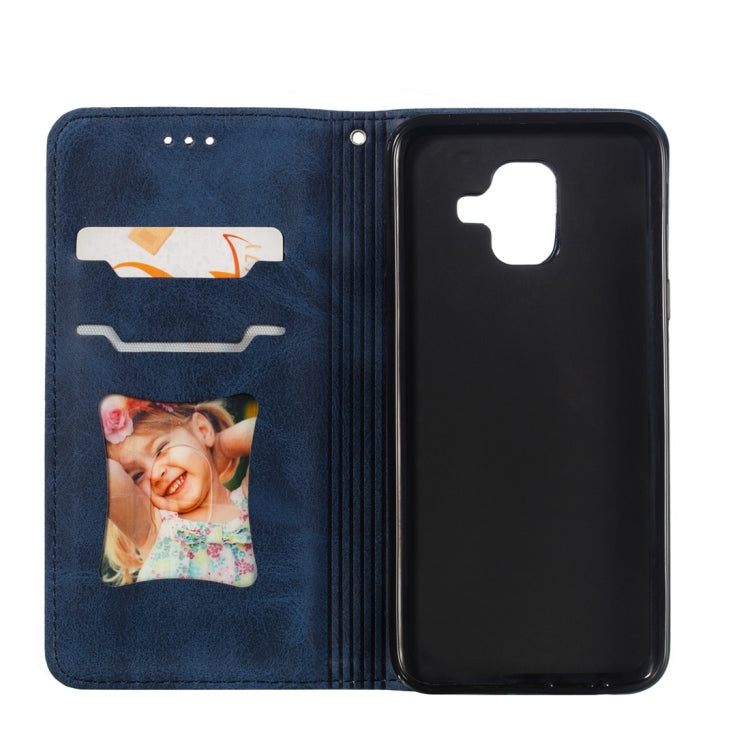 Calf Texture Zipper Magnetic Horizontal Flip Leather Case for Galaxy A6 (2018), with Wallet & Holder & Card Slots