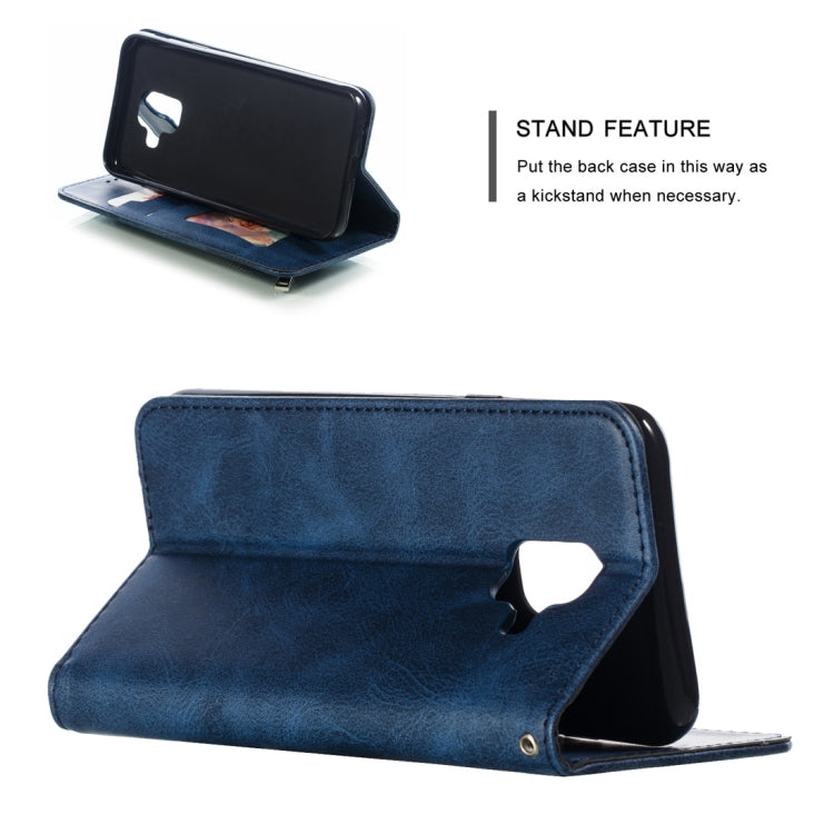 Calf Texture Zipper Magnetic Horizontal Flip Leather Case for Galaxy A6 (2018), with Wallet & Holder & Card Slots
