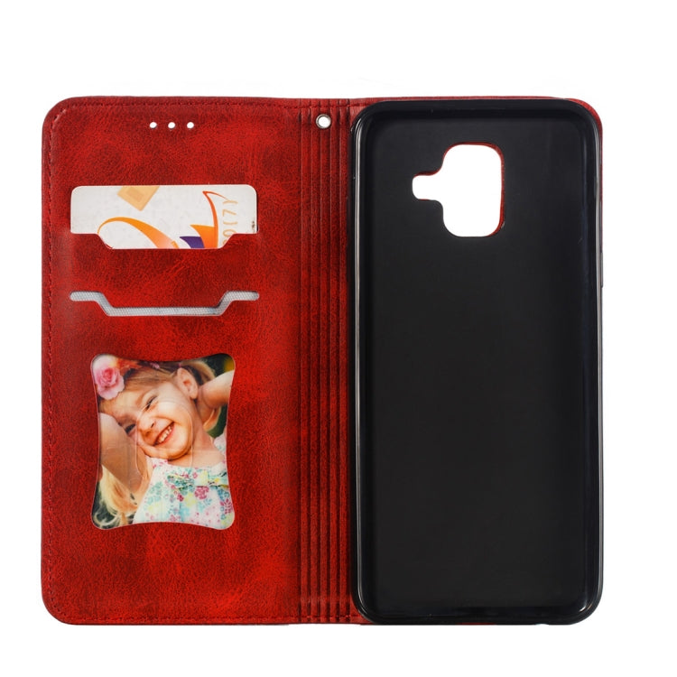 Calf Texture Zipper Magnetic Horizontal Flip Leather Case for Galaxy A6 (2018), with Wallet & Holder & Card Slots