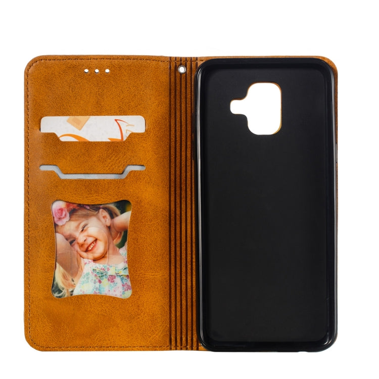 Calf Texture Zipper Magnetic Horizontal Flip Leather Case for Galaxy A6 (2018), with Wallet & Holder & Card Slots