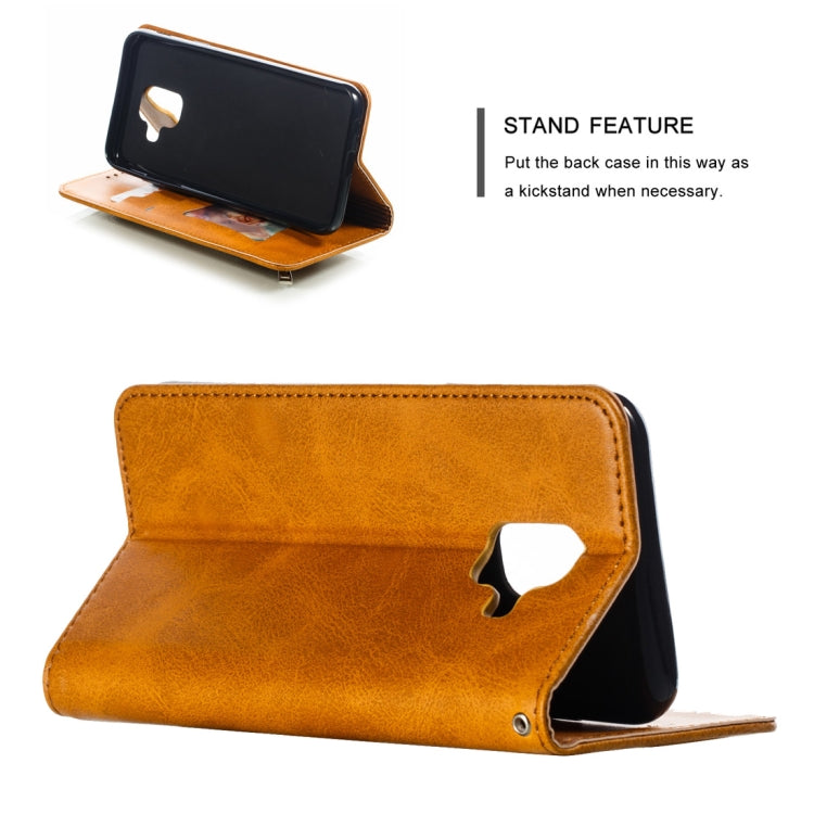 Calf Texture Zipper Magnetic Horizontal Flip Leather Case for Galaxy A6 (2018), with Wallet & Holder & Card Slots
