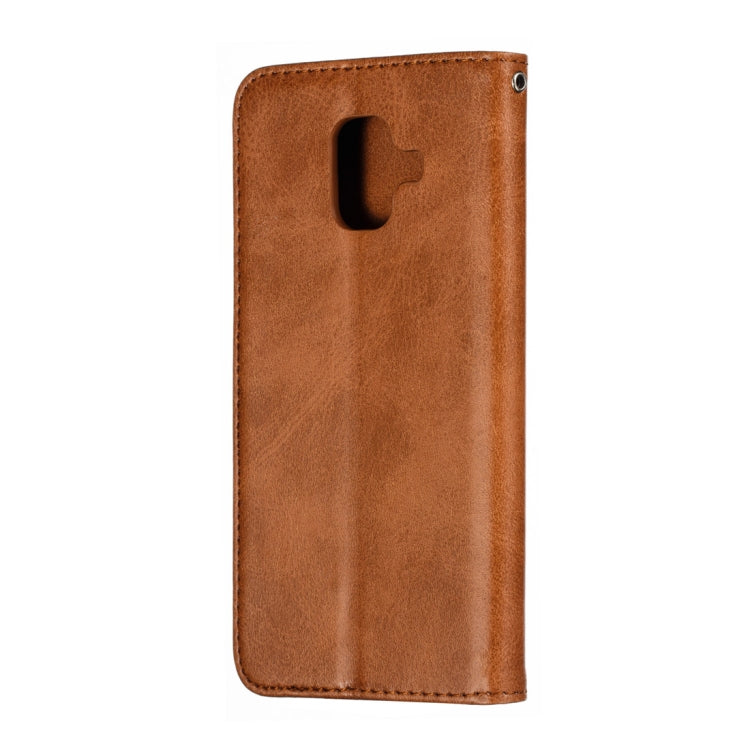 Calf Texture Zipper Magnetic Horizontal Flip Leather Case for Galaxy A6 (2018), with Wallet & Holder & Card Slots
