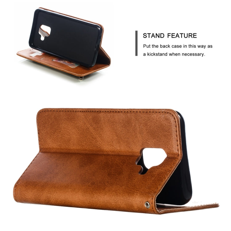 Calf Texture Zipper Magnetic Horizontal Flip Leather Case for Galaxy A6 (2018), with Wallet & Holder & Card Slots