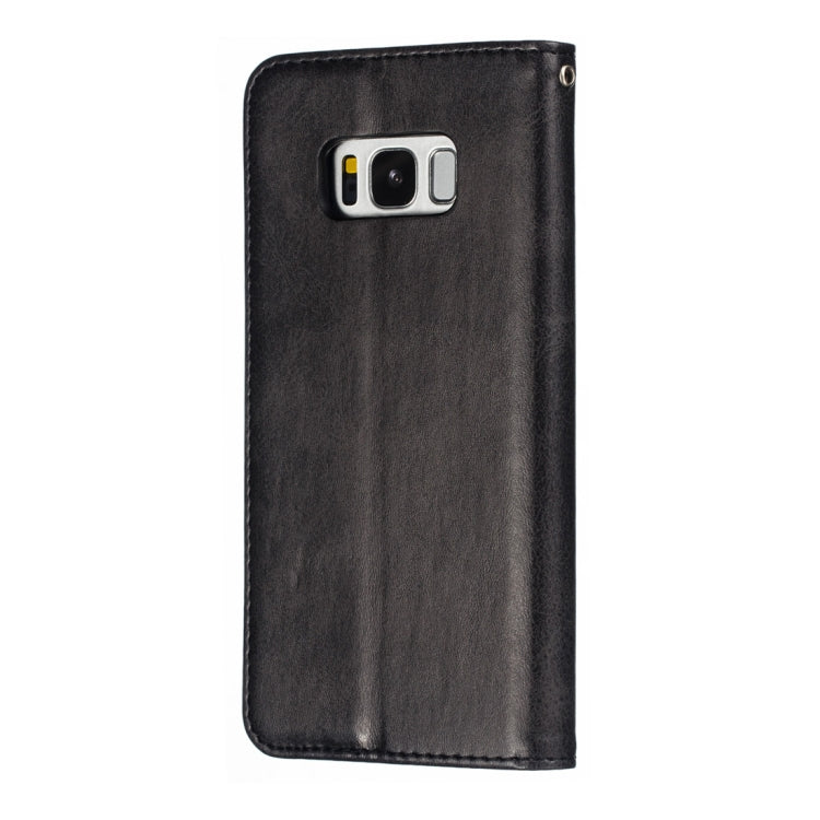 Calf Texture Zipper Magnetic Horizontal Flip Leather Case for Galaxy S8, with Wallet & Holder & Card Slots