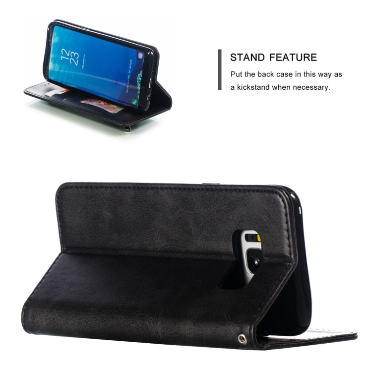 Calf Texture Zipper Magnetic Horizontal Flip Leather Case for Galaxy S8, with Wallet & Holder & Card Slots