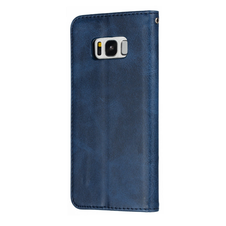 Calf Texture Zipper Magnetic Horizontal Flip Leather Case for Galaxy S8, with Wallet & Holder & Card Slots