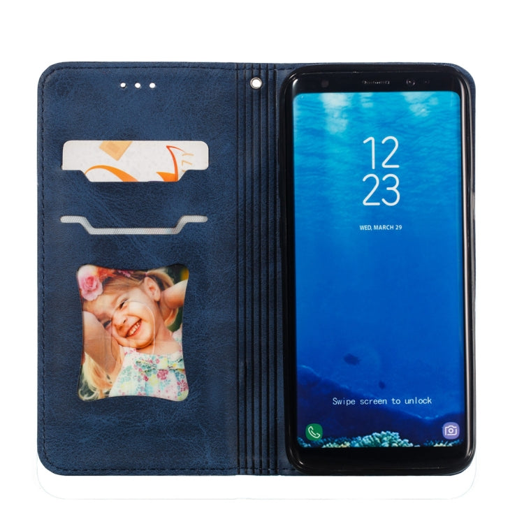 Calf Texture Zipper Magnetic Horizontal Flip Leather Case for Galaxy S8, with Wallet & Holder & Card Slots