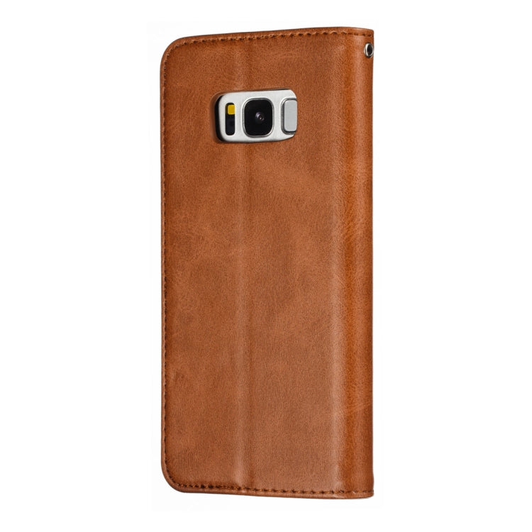 Calf Texture Zipper Magnetic Horizontal Flip Leather Case for Galaxy S8, with Wallet & Holder & Card Slots