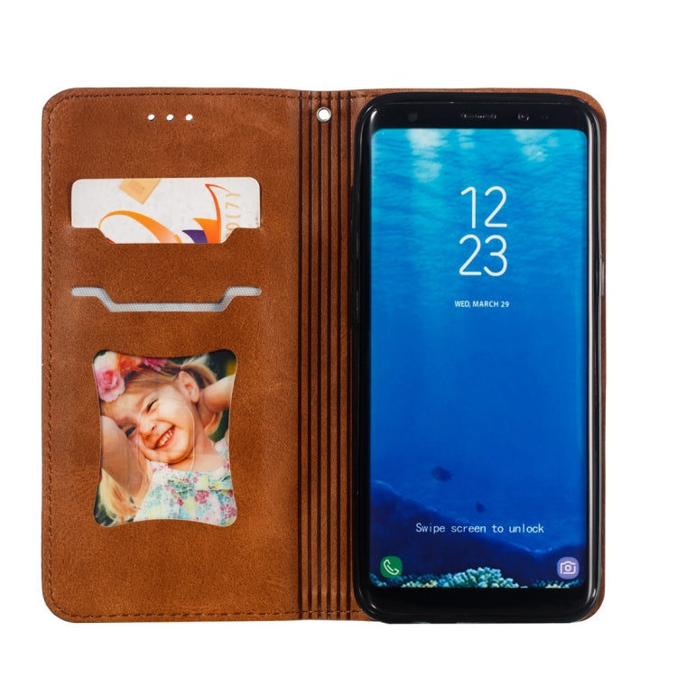 Calf Texture Zipper Magnetic Horizontal Flip Leather Case for Galaxy S8, with Wallet & Holder & Card Slots