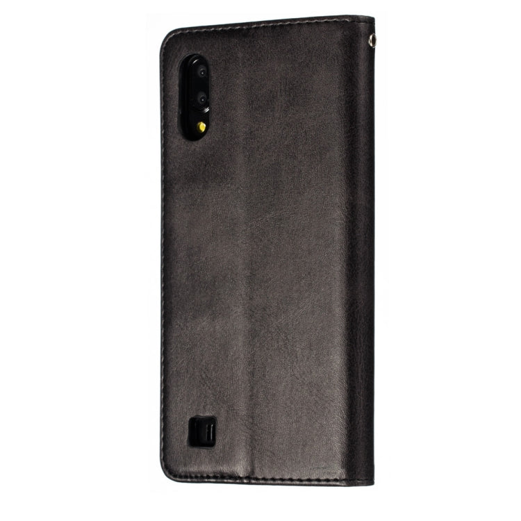 Calf Texture Zipper Magnetic Horizontal Flip Leather Case for Galaxy M10, with Wallet & Holder & Card Slots