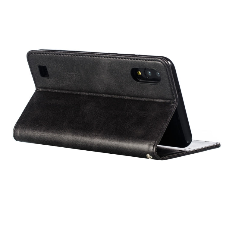 Calf Texture Zipper Magnetic Horizontal Flip Leather Case for Galaxy M10, with Wallet & Holder & Card Slots