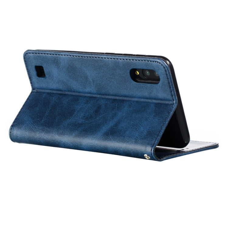 Calf Texture Zipper Magnetic Horizontal Flip Leather Case for Galaxy M10, with Wallet & Holder & Card Slots